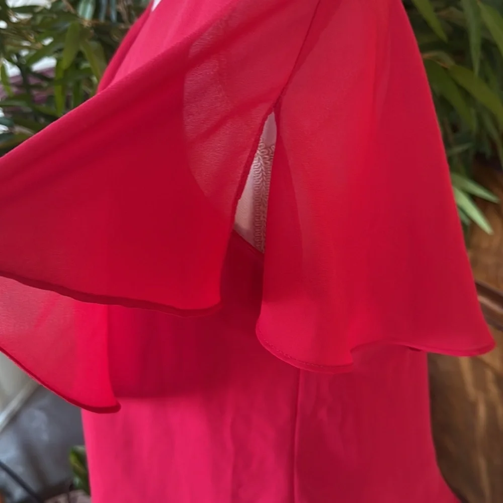 Coldwater Creek ladies fully lined ruffled layer dress size 16 excellent condi - Picture 13 of 16